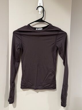 Zara Stretchy Brown Long Sleeve Sz S